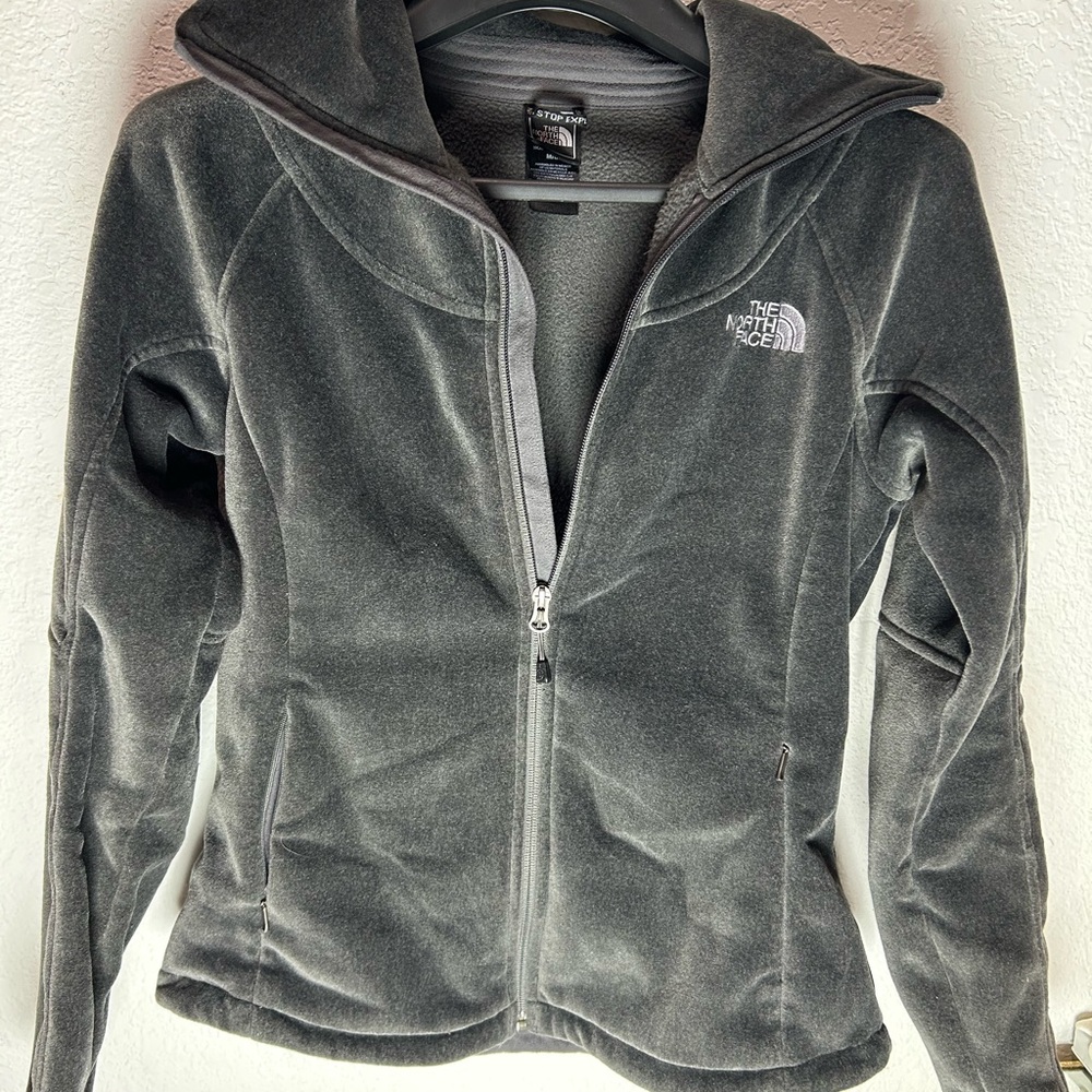 The North Face Women's Charcoal soft Fleece Jacket - Picture 2 of 7
